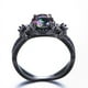 thumbnail image 4 of Stylish Black Zirconium Ring with Purple Rhinestone - Elegant and Eye-Catching Jewelry for Women, 4 of 4