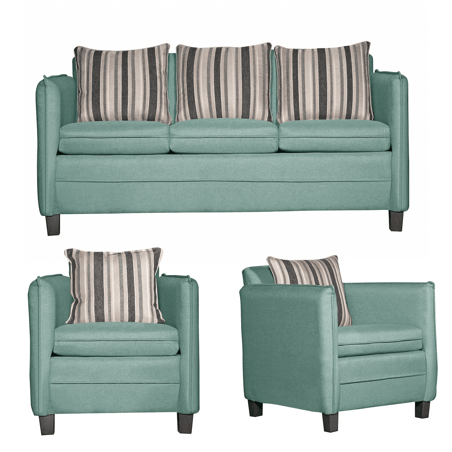 Ruzam Mobel - Juego De Living 3-1-1 Barcelona Verde Agua