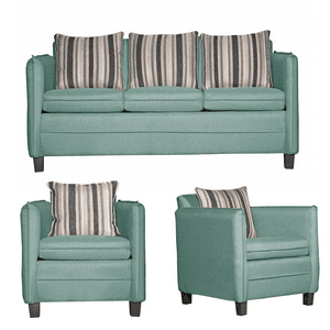 Ruzam Mobel - Juego De Living 3-1-1 Barcelona Verde Agua