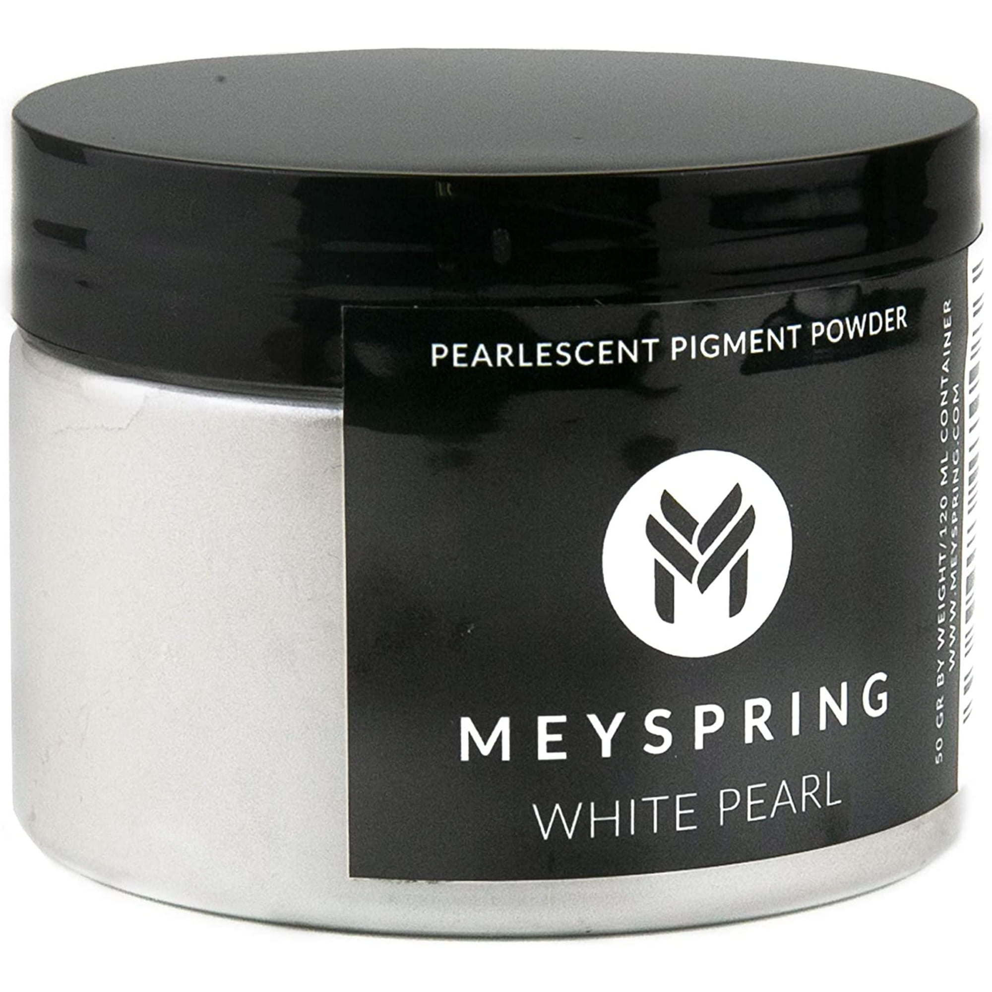 Polvo De Mica Perlado Blanco Meyspring - 50 G - Pigmento Blanco Para Resina - Polvo De Mica Para Resina Epoxi - Tinte Uv Para Resina