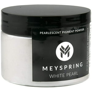 Polvo De Mica Perlado Blanco Meyspring - 50 G - Pigmento Blanco Para Resina - Polvo De Mica Para Resina Epoxi - Tinte Uv Para Resina