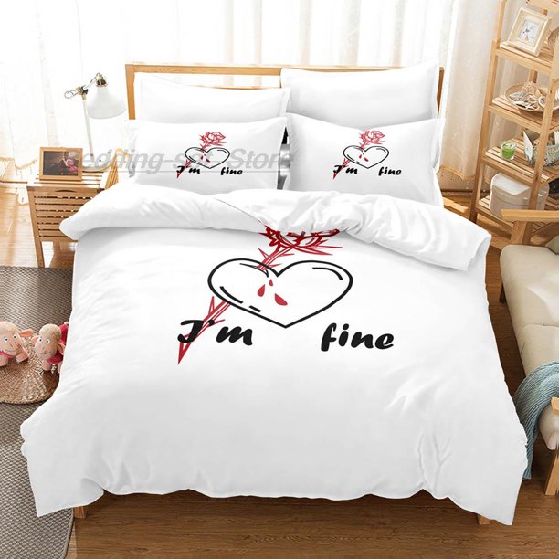 I'M Fine Bedding Set Bed Set Aldult Kid Bedroom Duvetcover Sets Fashion Hip Hop