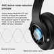 thumbnail image 5 of Auriculares con cancelación de ruido, Bluetooth, inalámbricos, supraaurales, sonido de alta fidelidad, graves profundos, carga rápida, 20 horas de reproducción, para viajes, trabajo, TV, PC, teléfono, 5 of 8