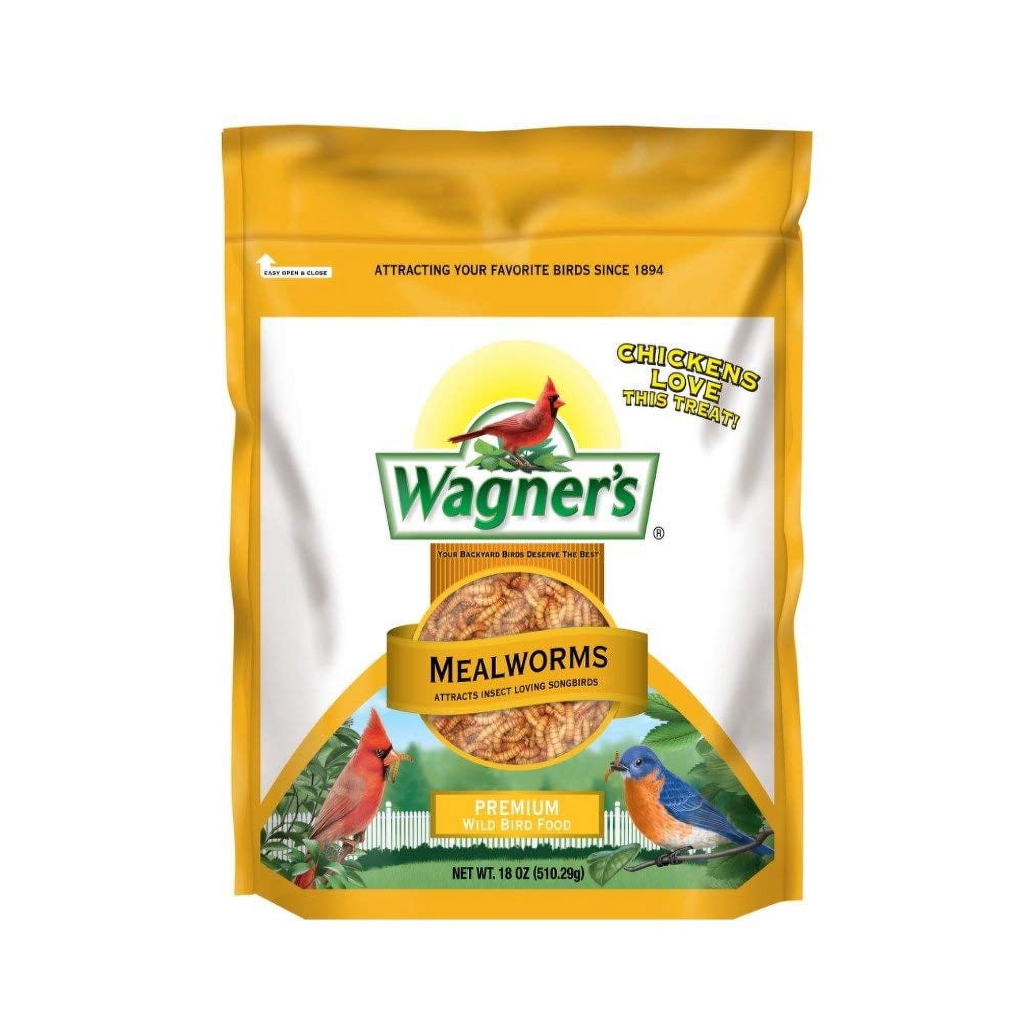 Comida para aves Wagner's 510 g Gusanos de harina (bolsa de 18 oz)
