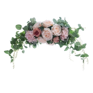 Bothyi - Guirnalda De Guirnaldas Florales Decorativas Realistas Para Puerta De Dintel Boda Rosa