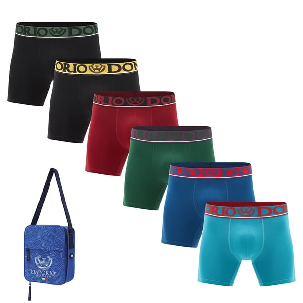 Pack De 6 Boxer Medio Algodón Hombre Con Bolso Regalo