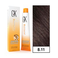 Gkhair - - Tintura Cream Color Permanente Vegana 100Ml + Oxidante - 8.11 Rubio Cenizo Claro Intenso