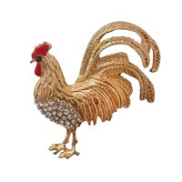 Magideal - Broches Alfileres Escote Alfileres Artificiales Brillo Hermoso Animal Joyería Moda Lujo Elegante Para Mujeres Ropa Regalos Camisas Fiesta , Dorado