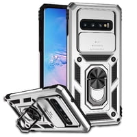 Estuche Gangxun Para Samsung Galaxy S10, Soporte Giratorio 360°, Estilo Mecánico Y Magnético