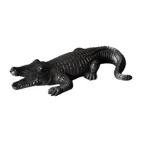 Magideal - Figura De De Resina Coleccionable, Regalo Animal, Estatua De Jardín, Escultura De Caimán Para Escritorio De Oficina, Interior Y Exterior, Sa Negro