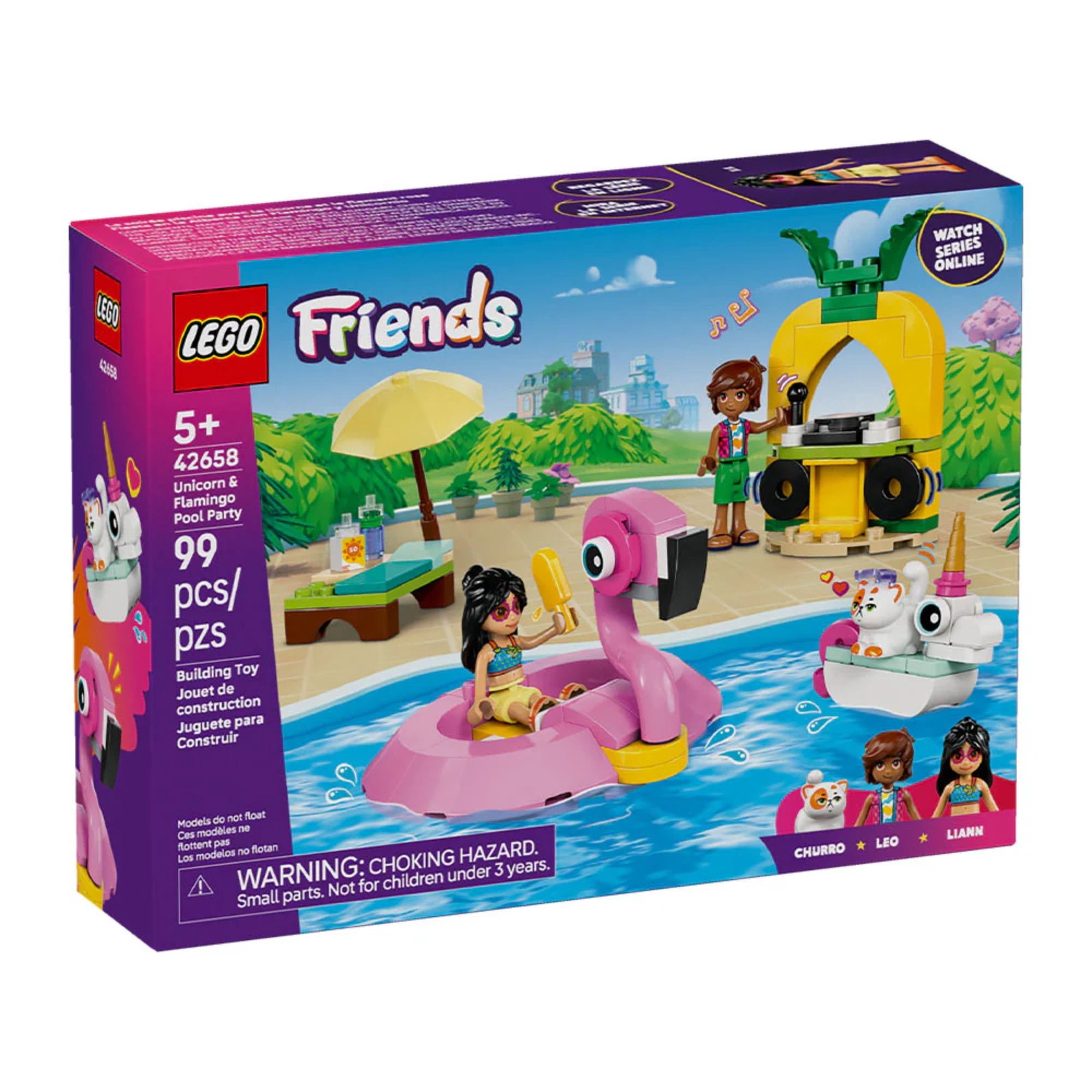 Lego Fiesta En La Alberca Con Flamingo Unicornio