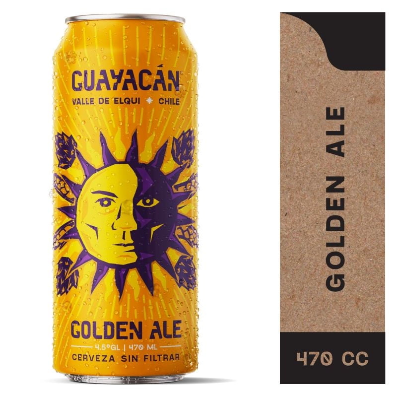 Cerveza Golden Ale Sin Filtrar 4,5° Lata 470 cc Guayacán