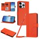 thumbnail image 1 of Funda Cartera Trébol para iPhone 16 Pro Max con Ranuras Tarjetas y Carga Inalámbrica Naranja, 1 of 6