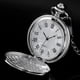 thumbnail image 4 of Reloj de bolsillo Alwesam de cuarzo liso con cadena de 37 cm para regalo, 4 of 7