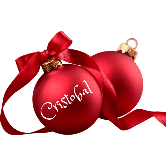 Pack 6 Pelotas Navideñas Personalizadas Para Árbol
