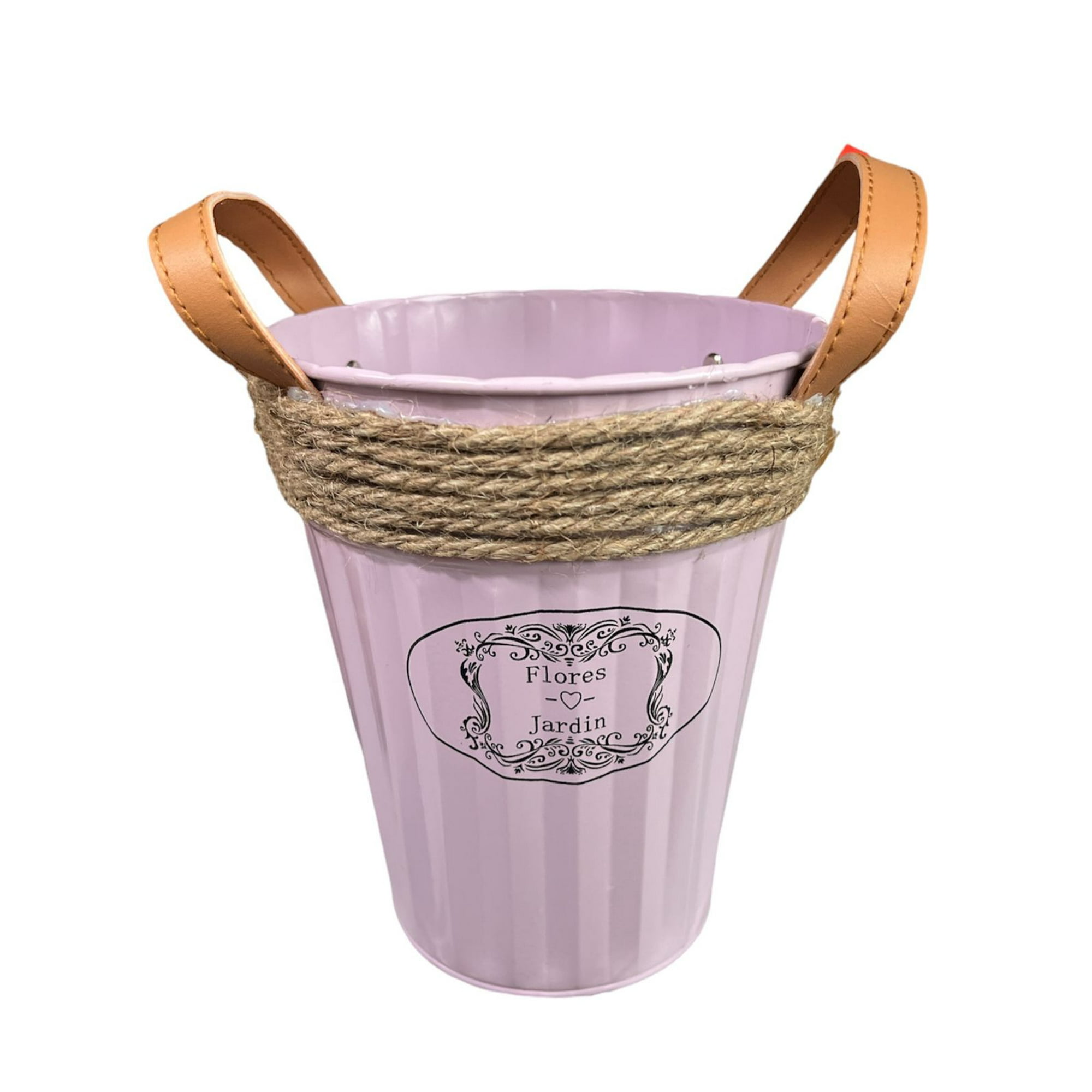 Oem - Macetero De Metal Canasto Maceta Balde Diseño Jardin 18x15cm L