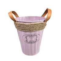 Oem - Macetero De Metal Canasto Maceta Balde Diseño Jardin 18X15Cm L