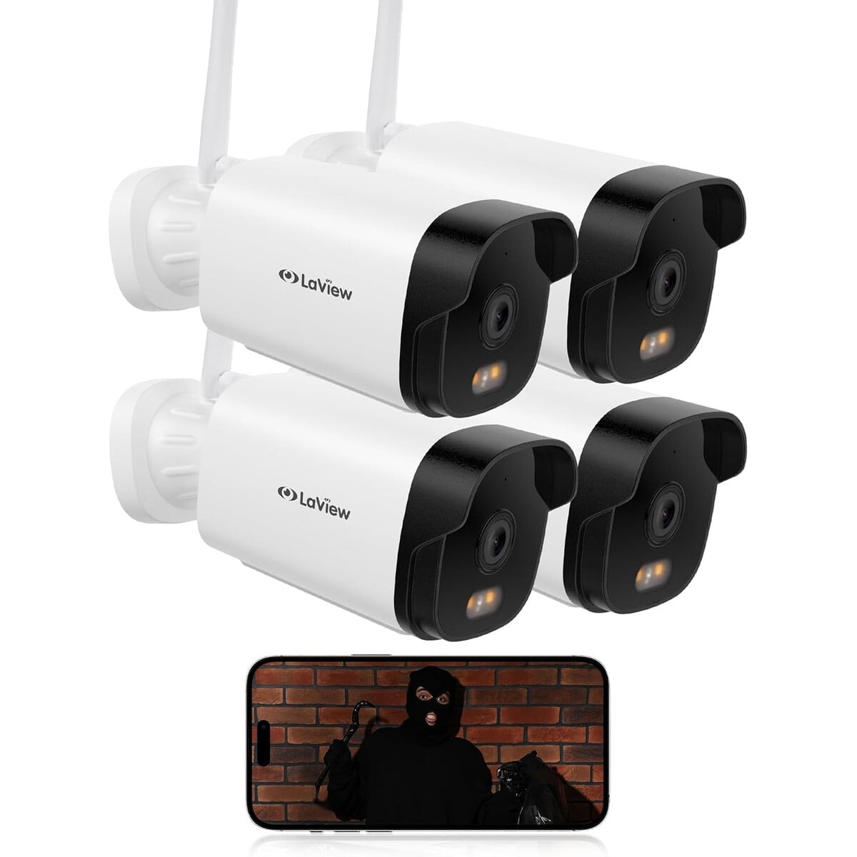 Camara Seguridad Exterior Laview 4k 8mp Wifi Visian Nocturna