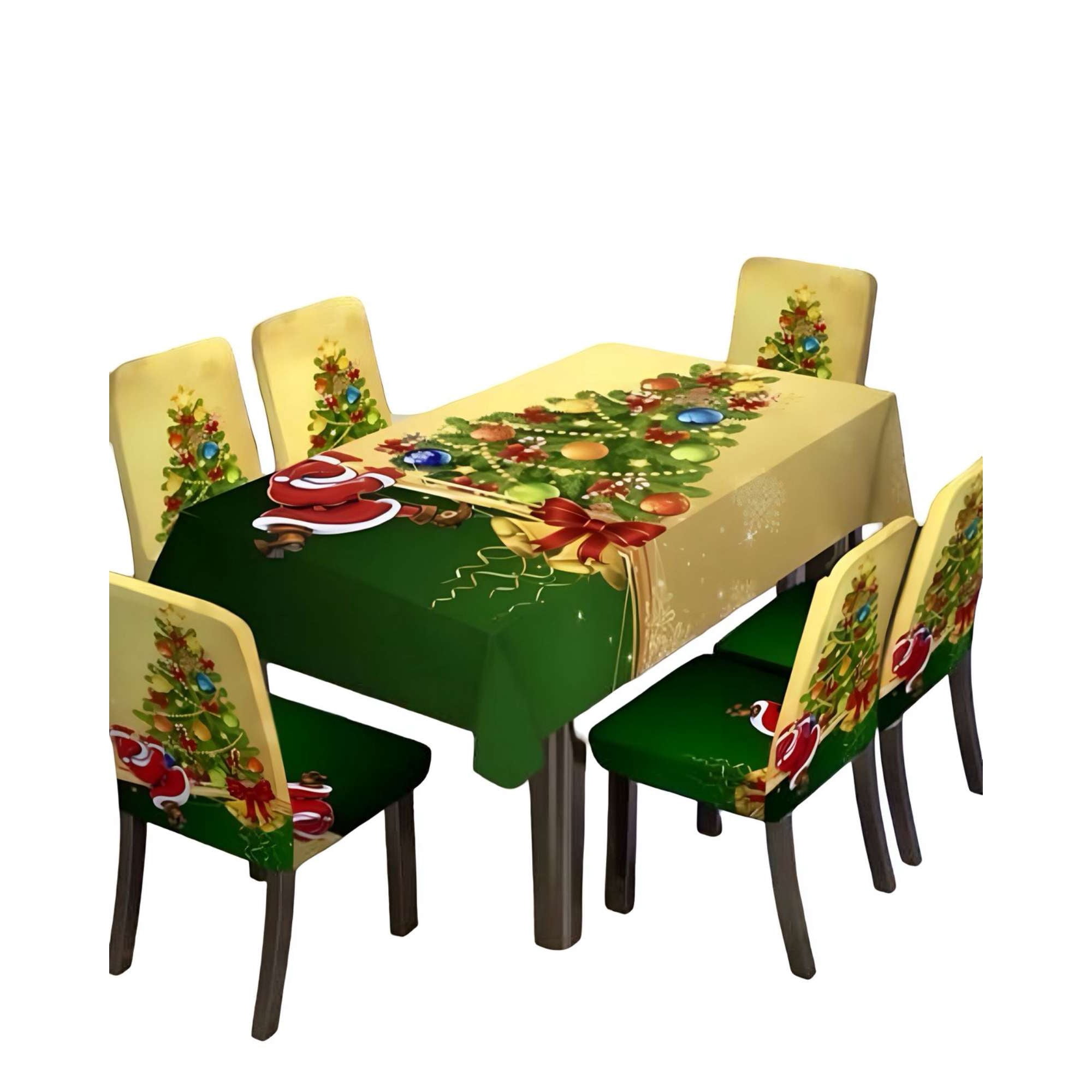 Rouss - Set De Mantel Mas 6 Fundas De Sillas Navidad 06