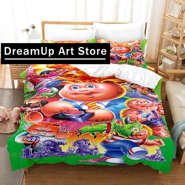 x1522 Bed Sheets Fashion Cartoon Garbage Pail Kids Bedding Set Boys Girls Twin Full Size Duvet Cover Pillowcase Bed Adult Bedroom 3-Piece Bedding Set (1 Duvet Cover + 2 Pillow Shams) nj1522