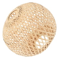 Magideal - Pantalla De Bambú Tejida, Accesorio De Luz Colgante, Lámpara Colgante Rústica, Pantalla De Lámpara Hecha A Mano Para Dormitorio, Hotel, Casa De Té , Los 21X20Cm