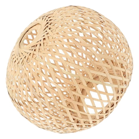 Magideal - Pantalla De Bambú Tejida, Accesorio De Luz Colgante, Lámpara Colgante Rústica, Pantalla De Lámpara Hecha A Mano Para Dormitorio, Hotel, Casa De Té , Los 21X20Cm