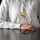 thumbnail image 2 of Copa Fatto A Mano Base Negra Champagne sauvignon Blanc, 2 of 3