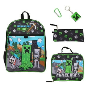 Set Escolar Bioworld Minecraft 5 Piezas Mochila 40 Cm Accesorios