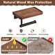 thumbnail image 4 of Portarrollos con repisa de madera de nogal, acero inoxidable, 4 of 7