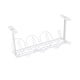 thumbnail image 4 of Debajo Del Escritorio Bandeja De Soporte De Cable Organizador De Administración De Regletas De Enchufes Blanco, 4 of 5