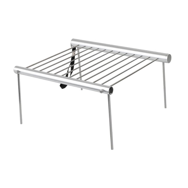 Grill de fogata plegable, rejilla para cocción para campamento, rejilla de campamento portátil multifuncional, parrilla de barbacoa para cazar al aire