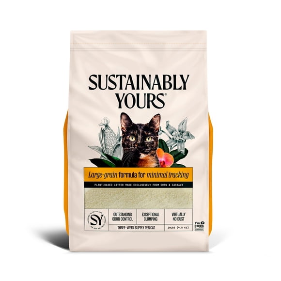 Arena para gatos Sustainably Yours, fórmula de granos grandes, 4,54 kg
