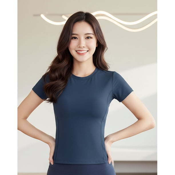 Polera Deportiva Mujer Manga Corta Fitness