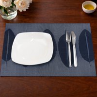Individual De Mesa Nautica Home 45X30Cm Reversible Hojas Azul