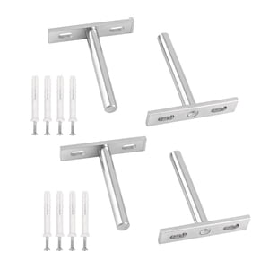 Bothyi - 4X Soporte De Estante Soporte De Estante Oculto Para Estanterías Abiertas De Bricolaje