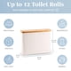 thumbnail image 3 of Almacenamiento de papel higiénico Lonbet para 12 rollos, impermeable, color beige, 3 of 7