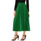 thumbnail image 1 of Falda de fiesta plisada midi con cintura elástica metálica para mujer NOMADIC NOOK XS Verde, 1 of 7