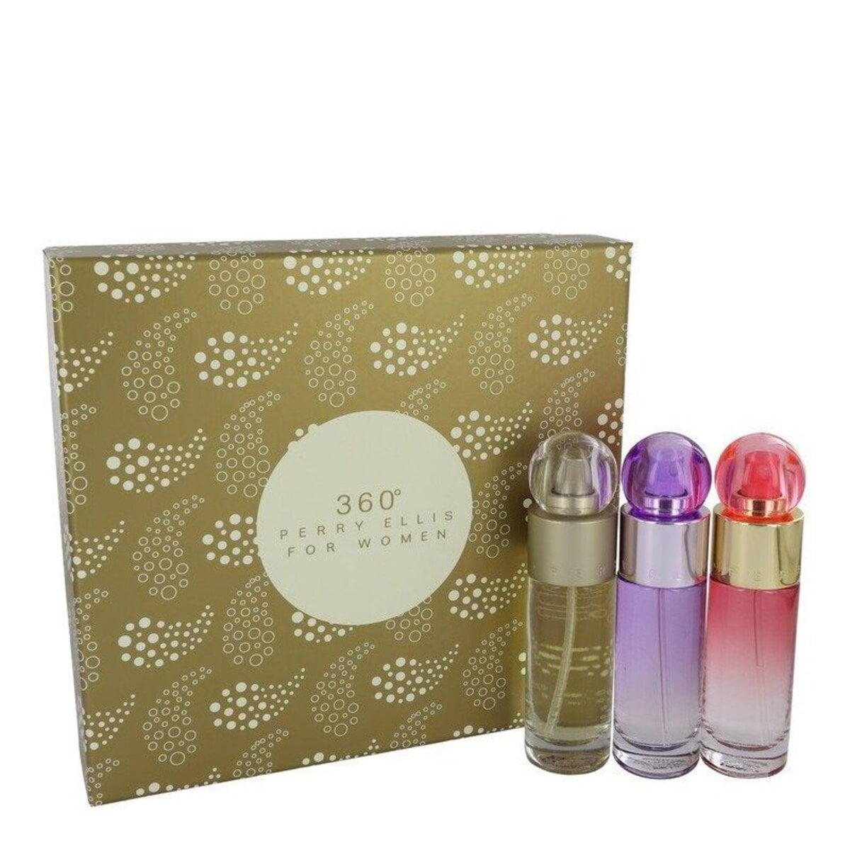 Perry Ellis 360 Women Edt 30 Ml+coral Edp 30 Ml+purple Edp 30 Ml