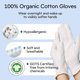 thumbnail image 2 of Clearbody Organics White Cotton Gloves for Dry Hands Sleeping, 2 of 3
