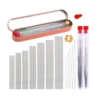 Bothyi - Juego De Agujas Para Abalorios Con Botella De Aguja, Práctica Cuenta De Hilo De Acero Inoxidable