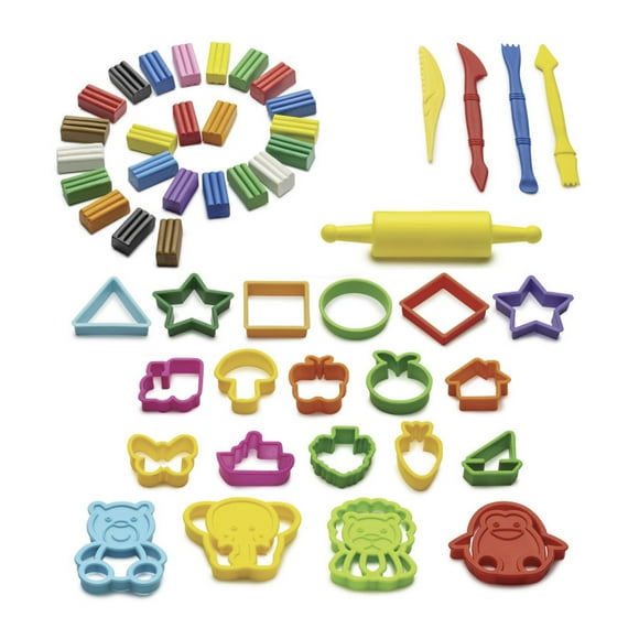 CARIOCA PLASTICINA 12 COLORES 400GM +MOLDES