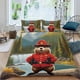 thumbnail image 2 of Castor Conjunto de sábanas temático, trío de piezas, cómodo y amigable con la piel, diseño único, regalo de decoración para el hogar para familiares, amigos y fans,173cm *218cm, 2 of 6