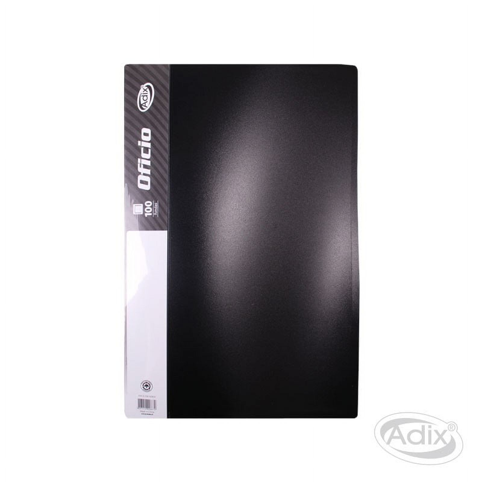 Adix - Carpeta Oficio 100 Fundas C/Estuche Negro