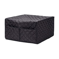 Magideal - Funda Para Microondas, Protección Para Máquina, Para Uso Doméstico, A Prueba De Polvo, Bolsillos Exteriores Delanteros, Lavable, Funda Para Encimeras, Negro