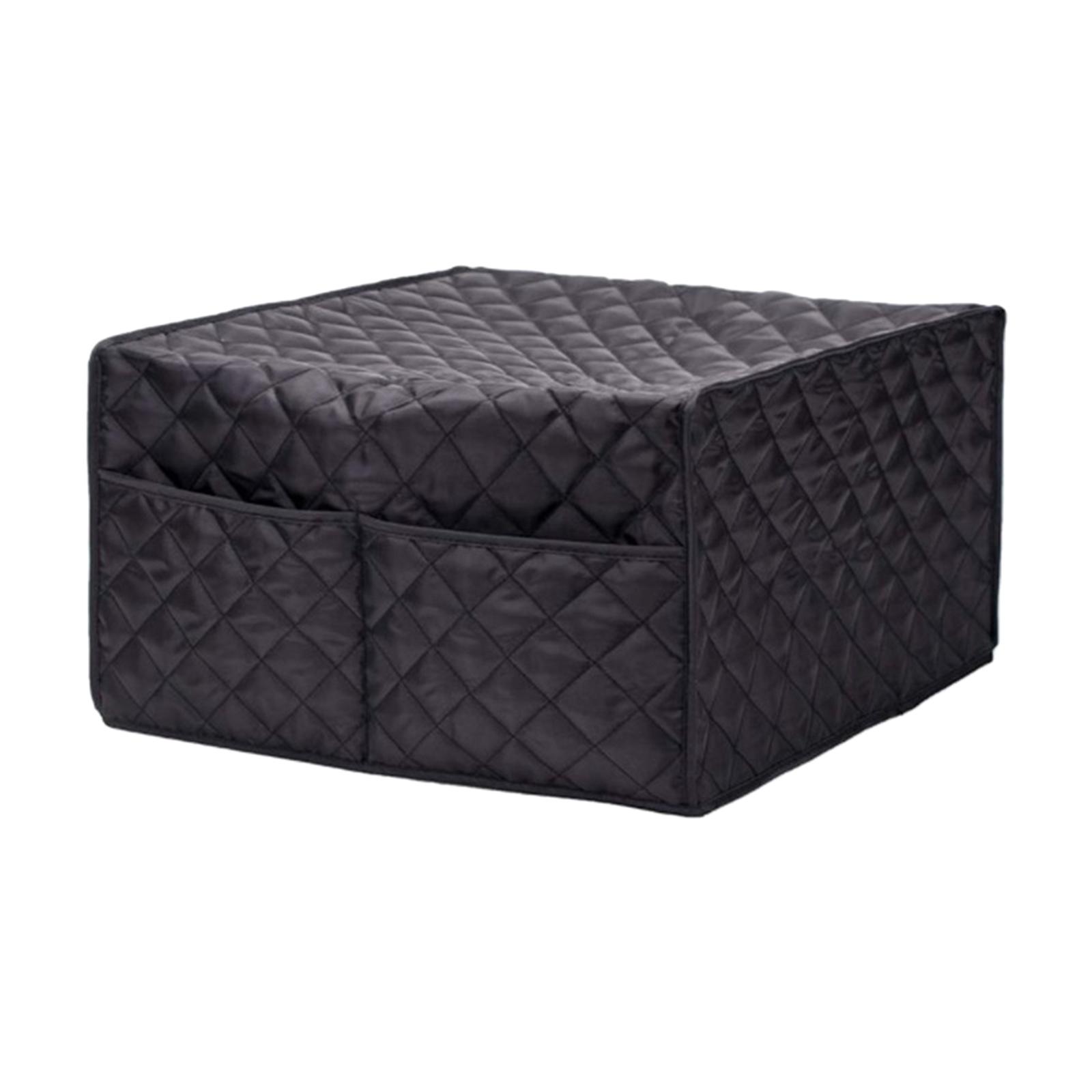 Magideal - Funda Para Microondas, Protección Para Máquina, Para Uso Doméstico, A Prueba De Polvo, Bolsillos Exteriores Delanteros, Lavable, Funda Para Encimeras, Negro