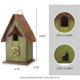 thumbnail image 3 of Bird House Glitzhome, decoración rústica de madera para jardín, 10 cm, 3 of 9