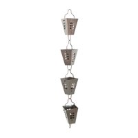 Magideal - Cadenas De Lluvia De Jardín Cadena Inferior De Agua Baño De Pájaros Decorativo 1M Cadenas De Multipropósito Colectores De Lluvia Copas Cubo De Arroz