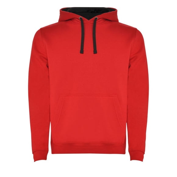 Poleron Deportivo Urban Hombre Rojo Negro