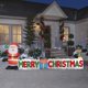 thumbnail image 2 of Cartel inflable de Feliz Navidad con Gemmy, 12 pies, con Papá Noel y elfo, 2 of 2