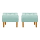 thumbnail image 1 of Set Pouf Wood 1c Felpa 04 Verde Agua, 1 of 5